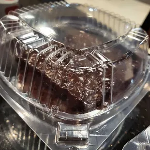 Chocolate cake was perfectly moist.