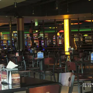 View of casino floor from food court area