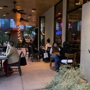 The bar area. Fantastic drinks and limited food. Did not need anything more for a really pleasant evening.