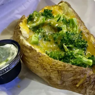 Broccoli cheese baked potato