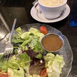 Side salad &amp; soup