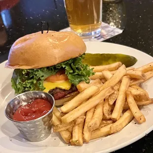 Downtown burger and fries