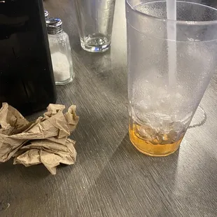 a drink being poured into a glass
