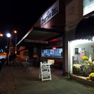 outside