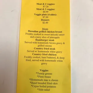 Daily Specials Week of 9/17 - 9/22/18