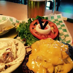 Smothered fresh charbroiled burger, Shotgun Shrimp, Chicken Salad Croissant. Perfection!