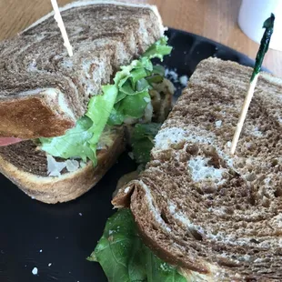 Built my own veggie sandwich due to lack of vegan options