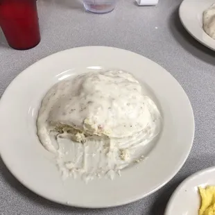 1/2 large order of biscuits and gravy