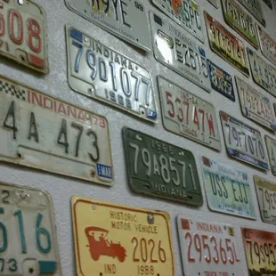 License plate wall