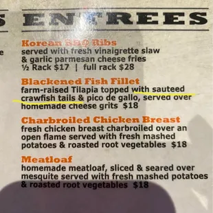 Menu description