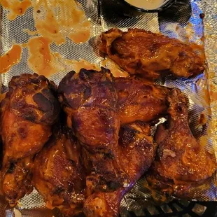 Smoked wings with buffalo sauce