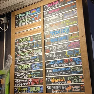 Draft beer selections
