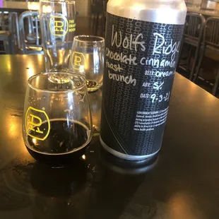 Toxic - coconut porter Crowler - chocolate cinnamon toast brunch