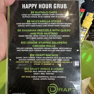 Happy Hour Grub
