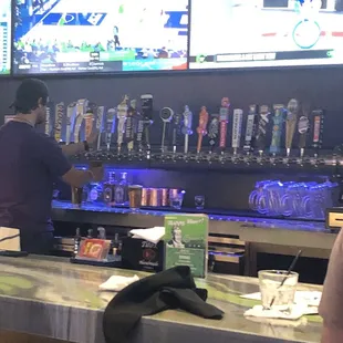 Impressive on tap beer selection