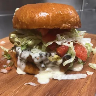 Tim&apos;s Nacho burger!