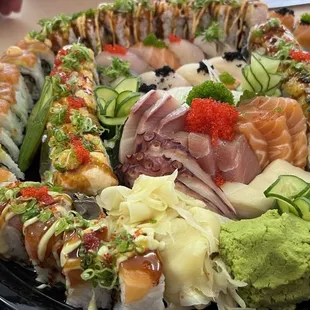 food, sashimi, sushi and sashimi, sushi