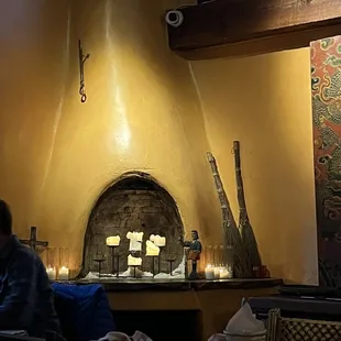 Fireplace in the bar
