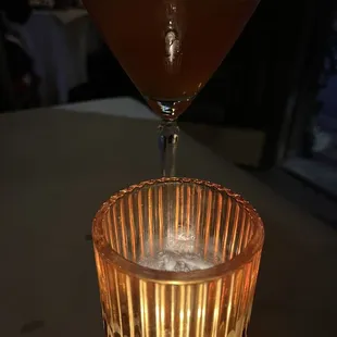a cocktail in a glass
