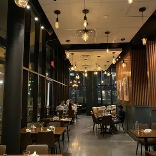 The dining area