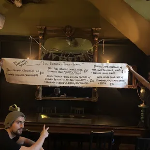 Food menu from 10/17