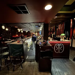 Split view of both Bar and Dining area