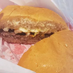 a sandwich in a basket