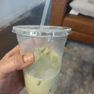 Iced matcha latte