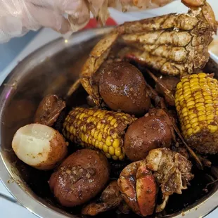a bowl of cooked food