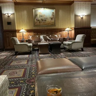 Lounge area and old fashioned