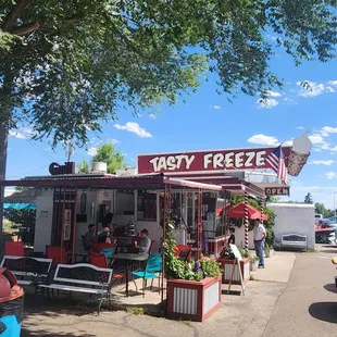 Funny parking to drive up tasty freeze