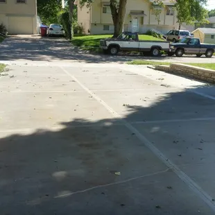 The stains are still clearly visible and no different that prior to any work being done.