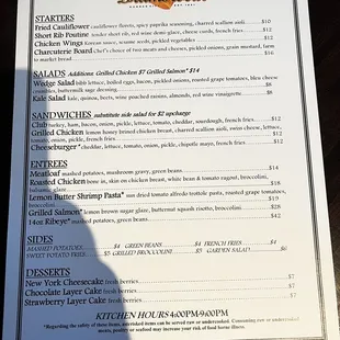 Menu.