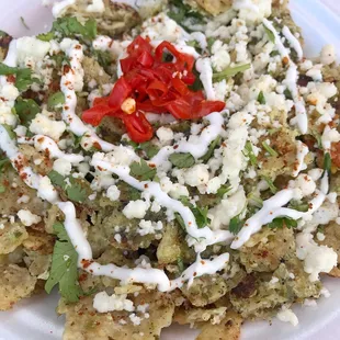 a plate of food on a table