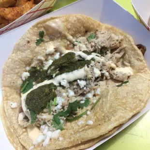 Green Chile Chicken Taco