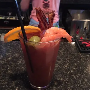 Gotta love Ashley she furnished all of the trimmings for the bloody marys today for the Cavs playoff game. Great time with good BBall fans.