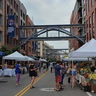people shopping in the street