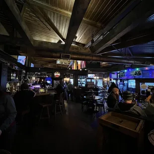 the interior of the pub