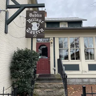 the front of the building