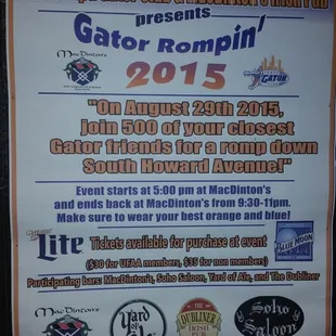 Gator Rompin! Go Gators!!!