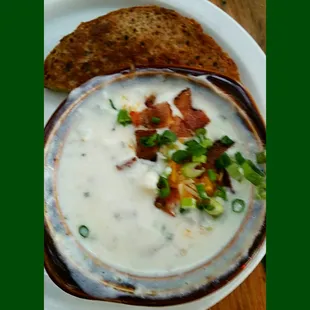 Potato &amp; Bacon Soup. I could've made a meal of this!