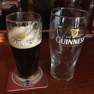 New American pint glass on the left,  Imperial pint glass everywhere else in town serves for the same price.