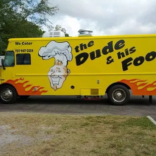 a yellow food truck