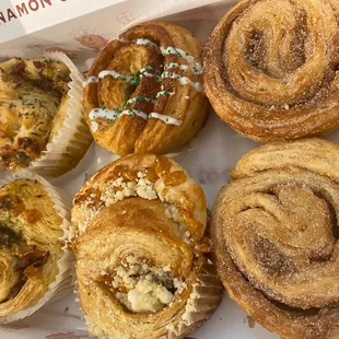 a variety of pastries