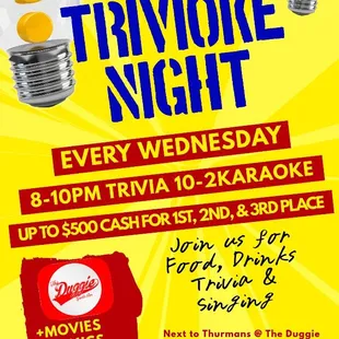 Trivioke Wednesday&apos;s (Trivia 8-10pm) (Karaoke 10-2am)
