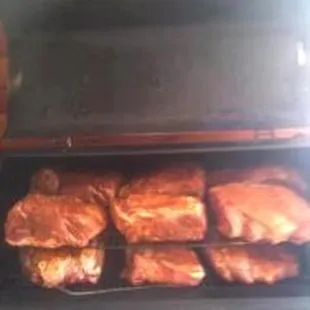 the inside of an oven