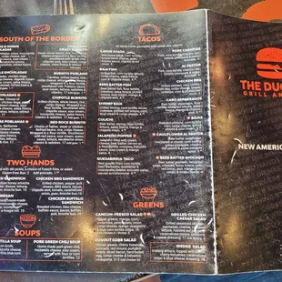 Menu, front