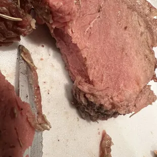 Prime rib, aka shoe leather