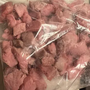 Prime rib tougher than shoe leather.  I cut it up to give to my dog as I couldn't eat it.