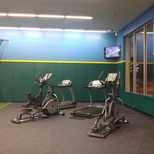 EXERCISE AREA Perfect spot for some cardio while your kids practice. -  Equipped with 1 Bike, 2 Treadmills, 2 Elliptical